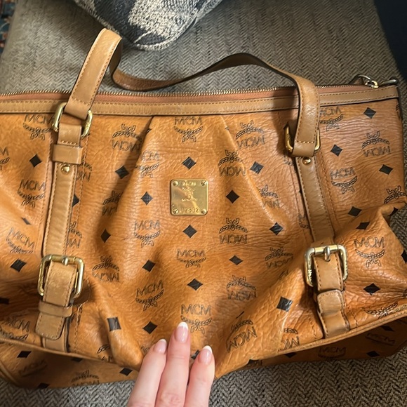 MCM Tan Leather Tote Bag - Picture 2 of 7